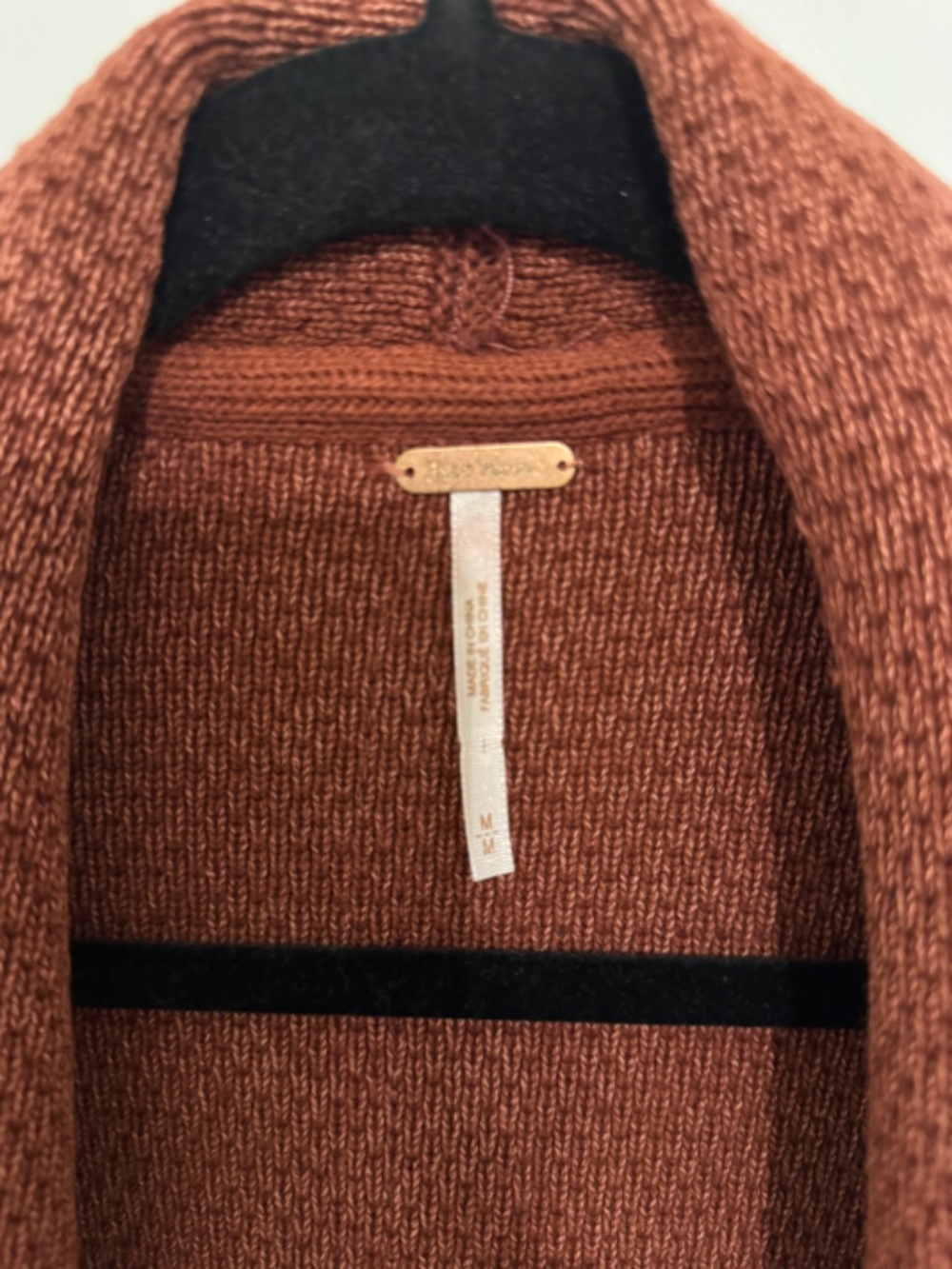 FREE PEOPLE Chamomile Cocoon Cardigan Size M - RUST - Picture 2 of 4
